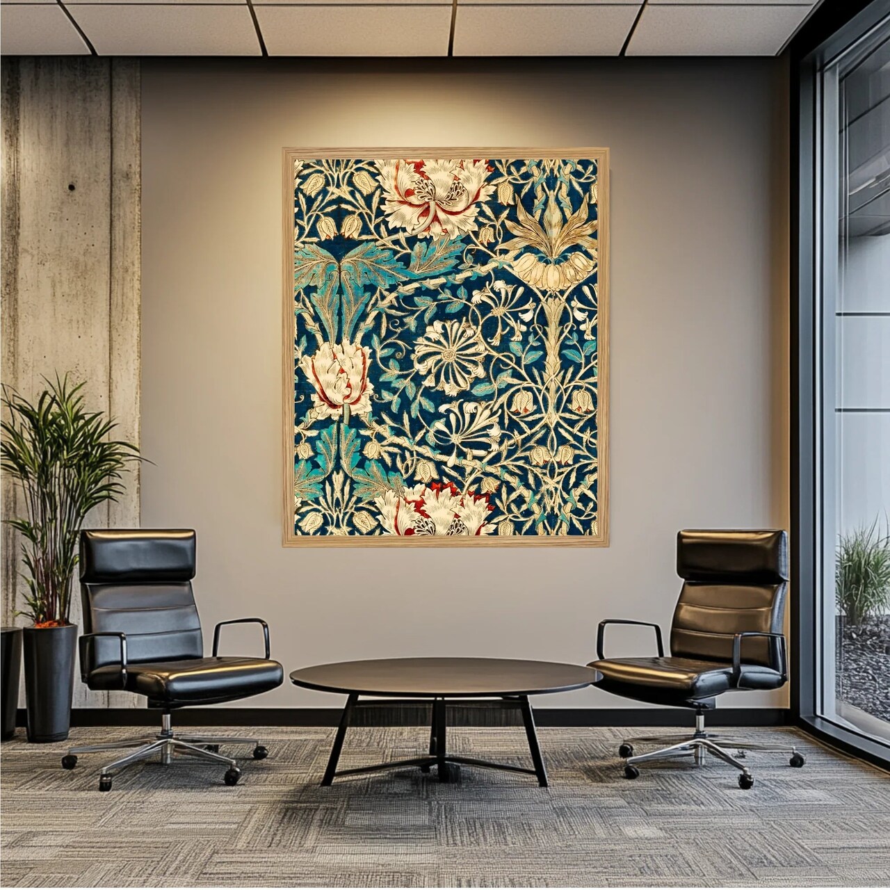 Large Framed Corporate Office Decor Wall Art Canvas 40x60 Inch - William Morris (Copy)